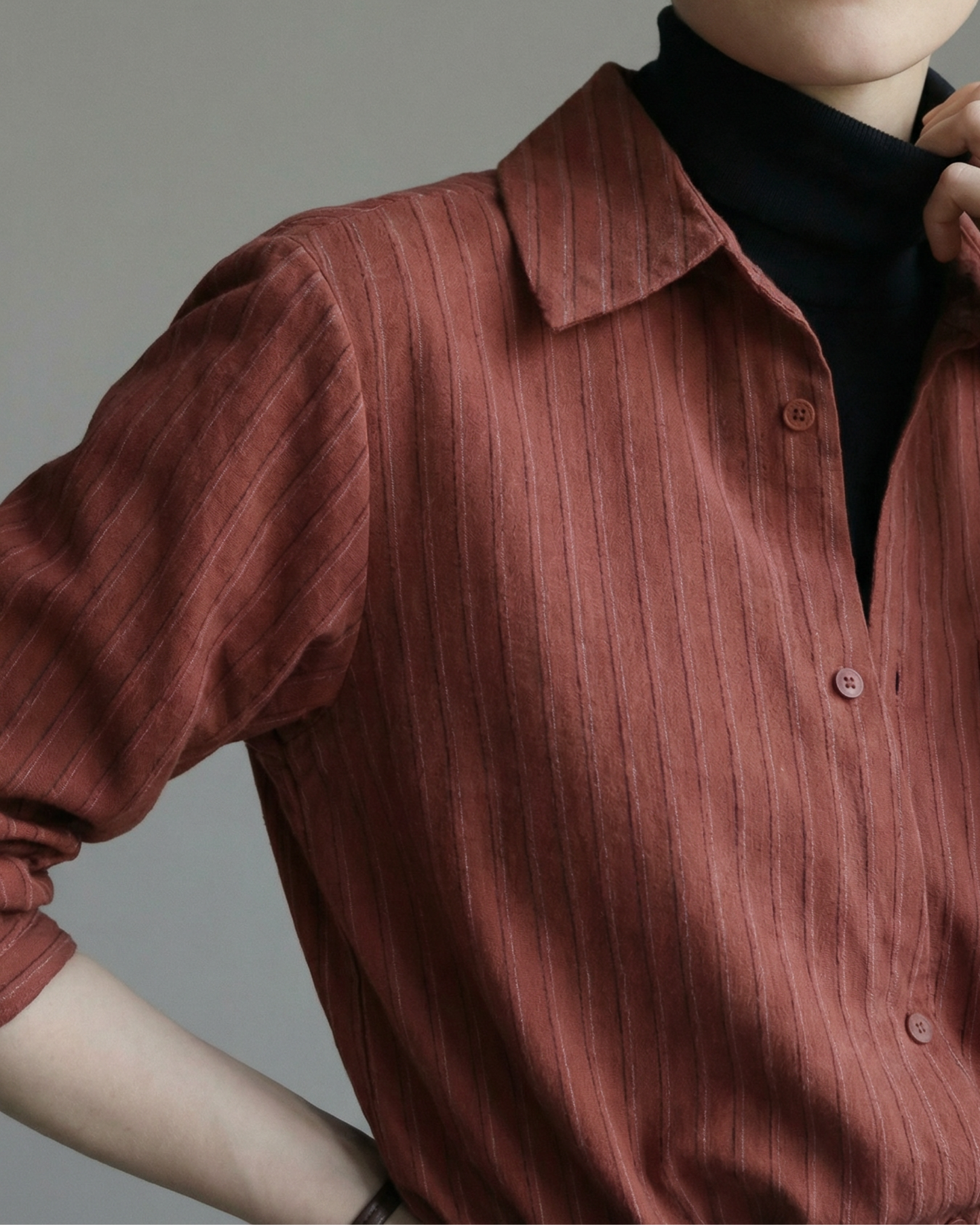 Striped Layered Shirt - SH044