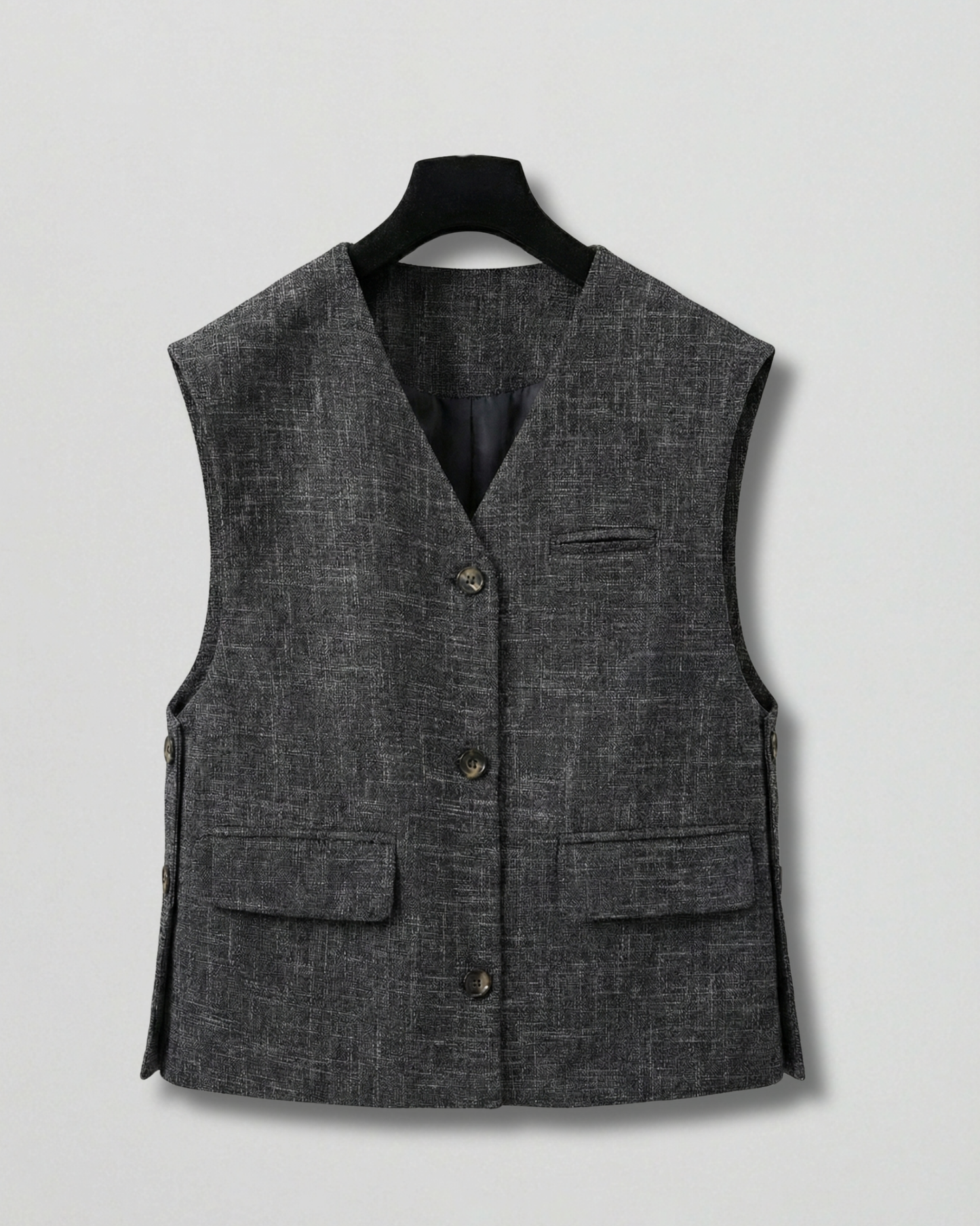 Dark Gray Tailored Vest - KN036