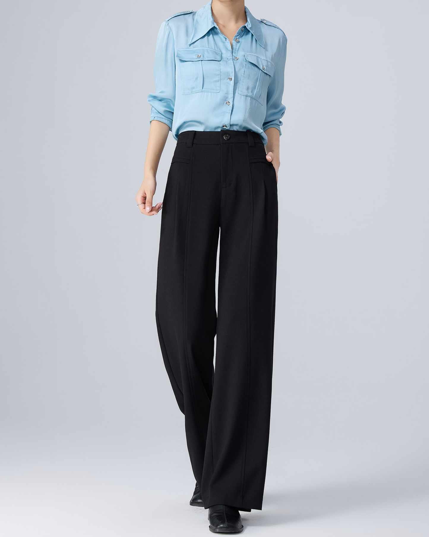 Wide Straight Slacks - BT047