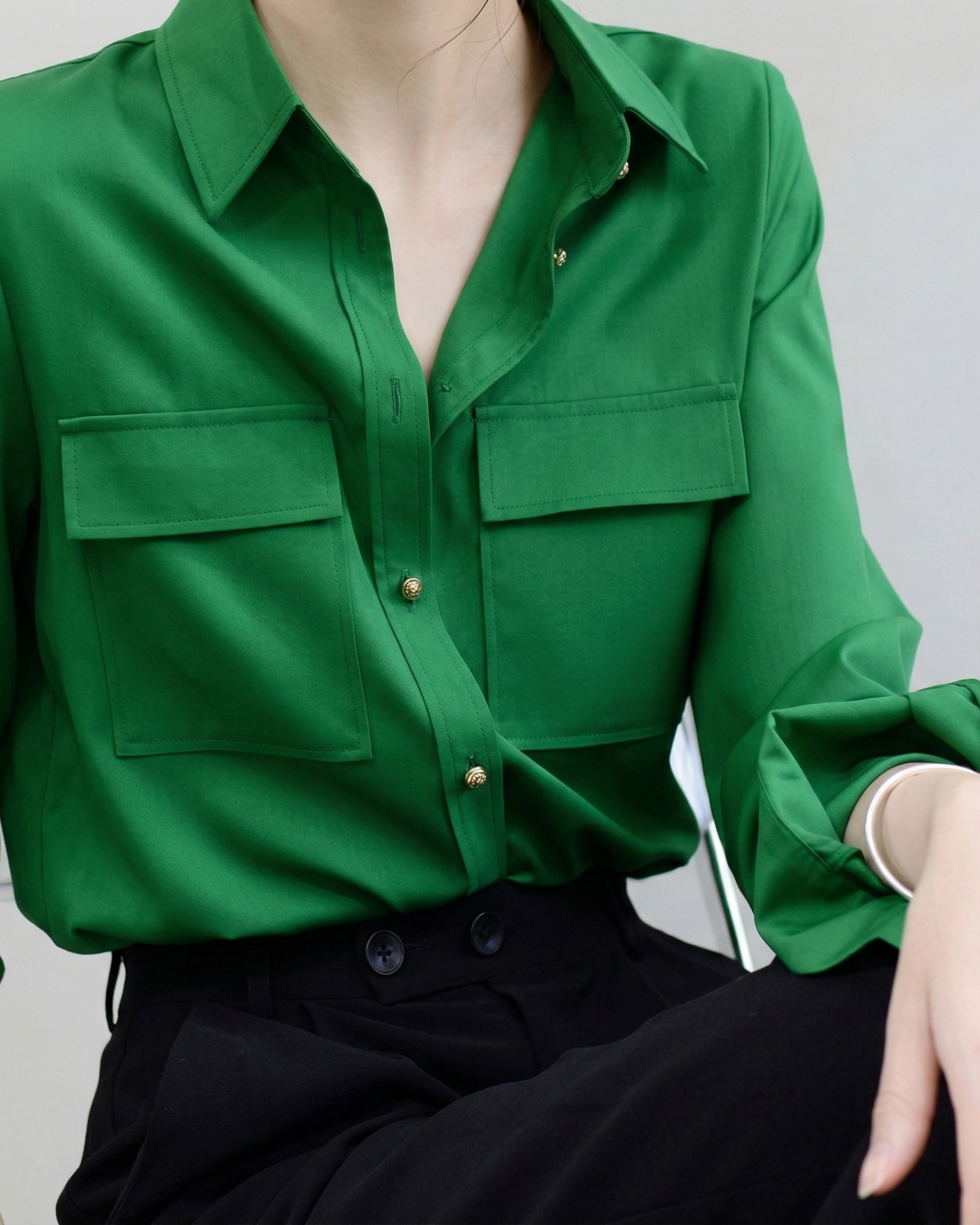 Jade Green Loose Shirt - SH047