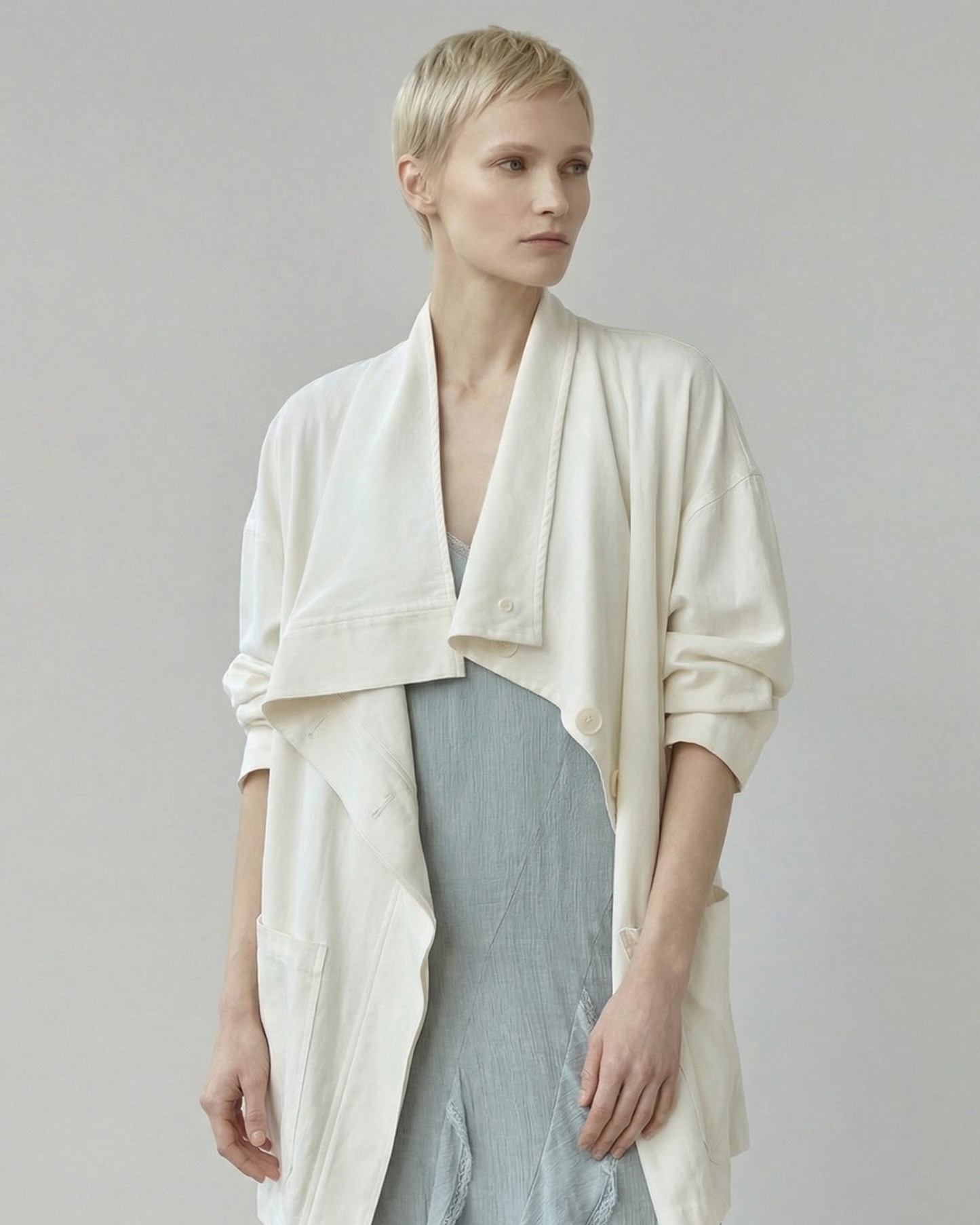 Oversized Draped Shirt - SH114