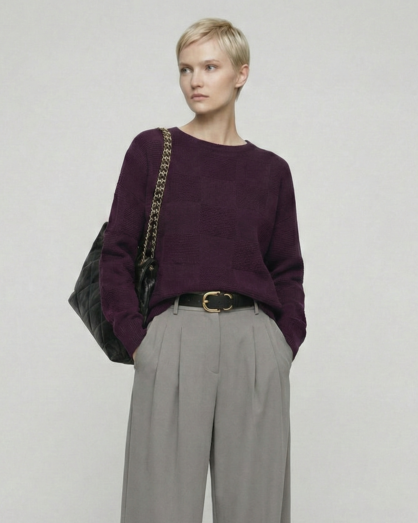 Textured Wool-Blend Knit - KN033