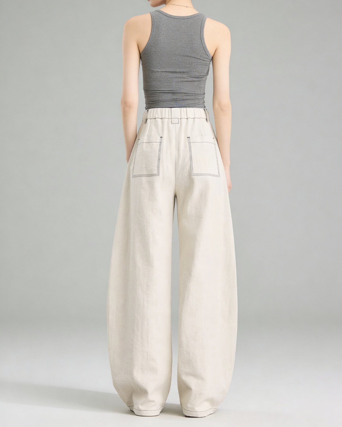 Linen Blend Wide Pants - BT101