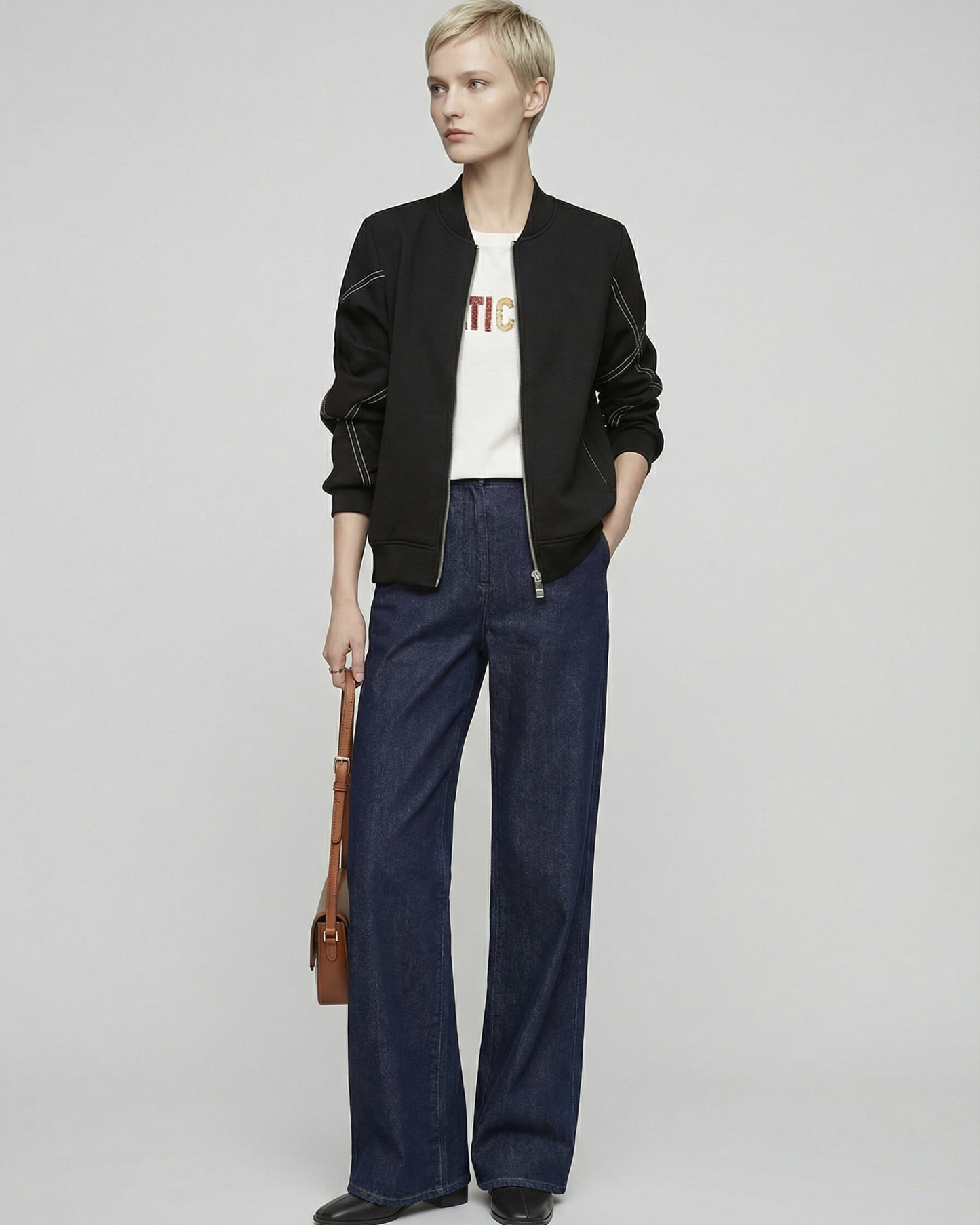 Stitch Stand Collar Jacket - OT033