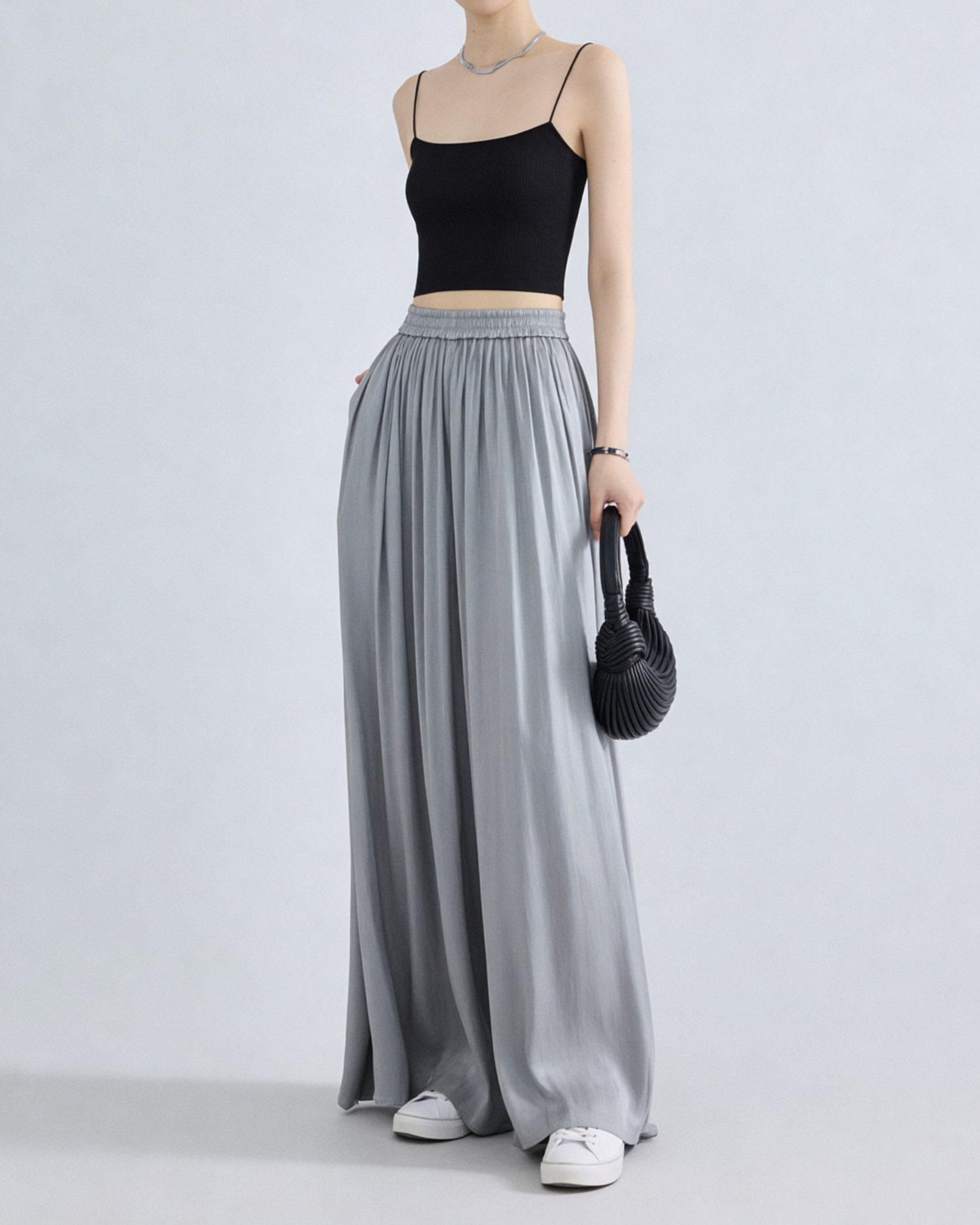 Flowy Draped Wide Pants - BT102
