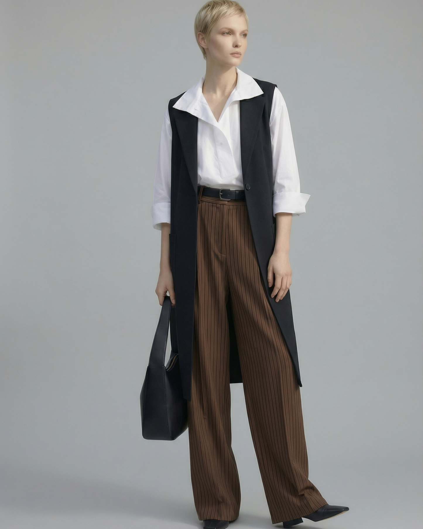 V-Neck 3/4 Sleeve Shirt - SH030