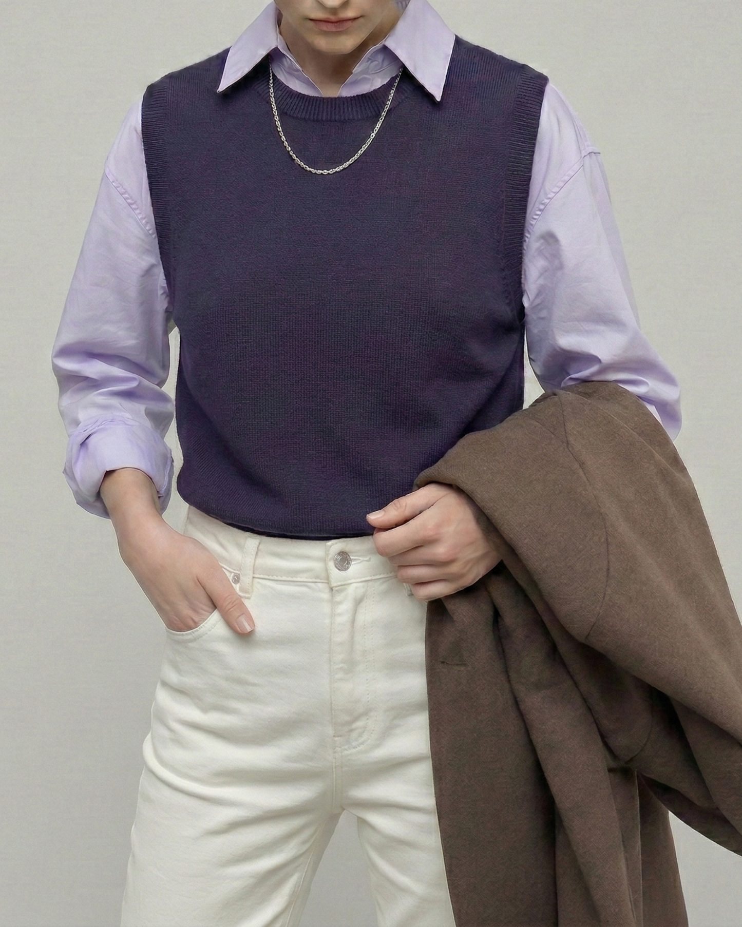 Misty Lavender Cotton Shirt - SH111