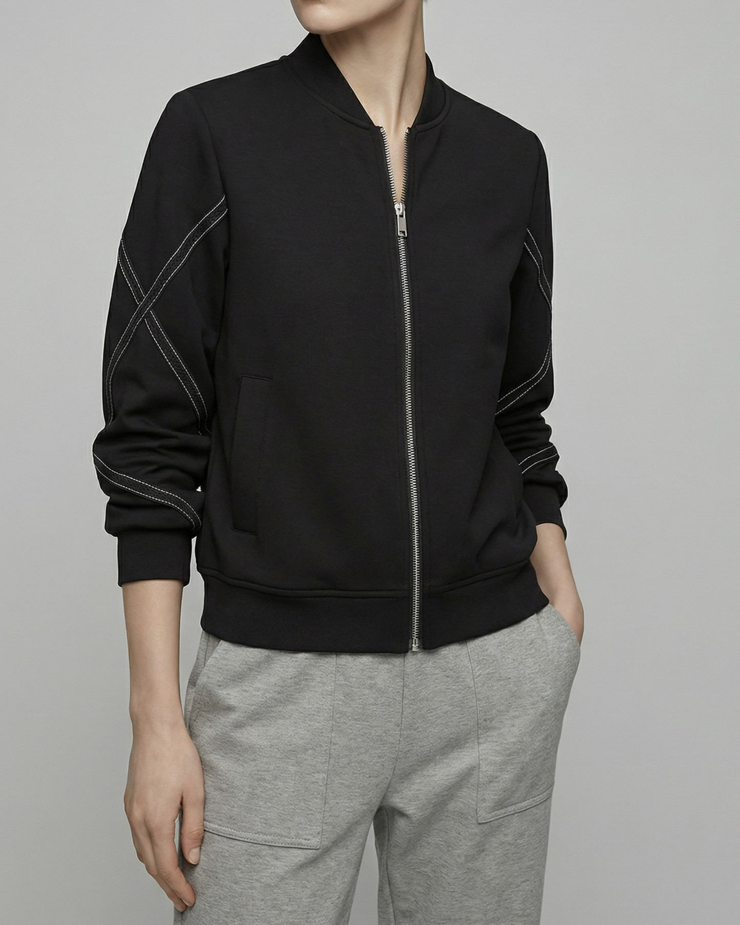 Stitch Stand Collar Jacket - OT033