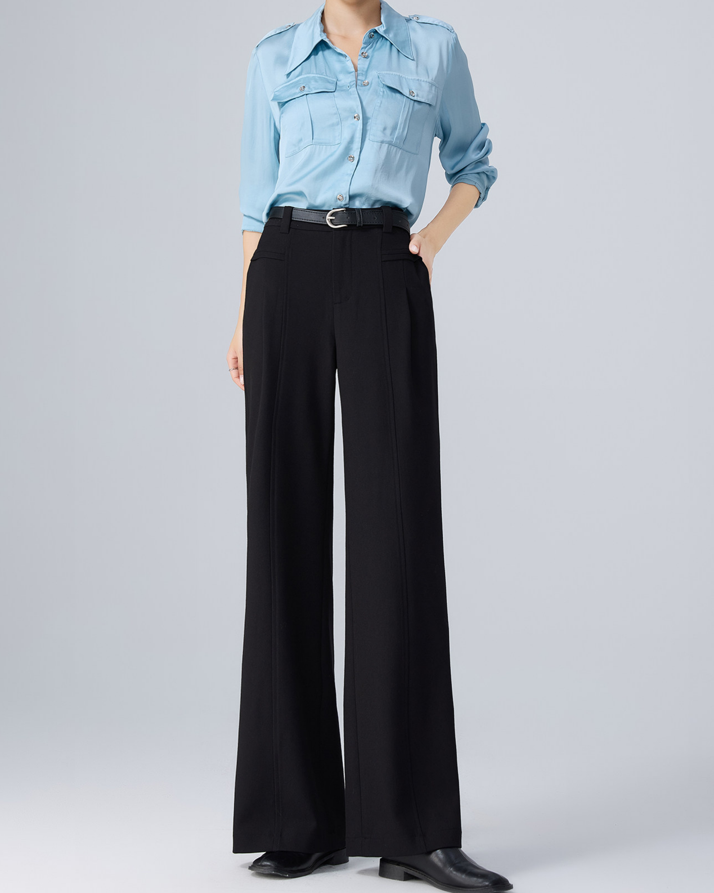 Wide Straight Slacks - BT047