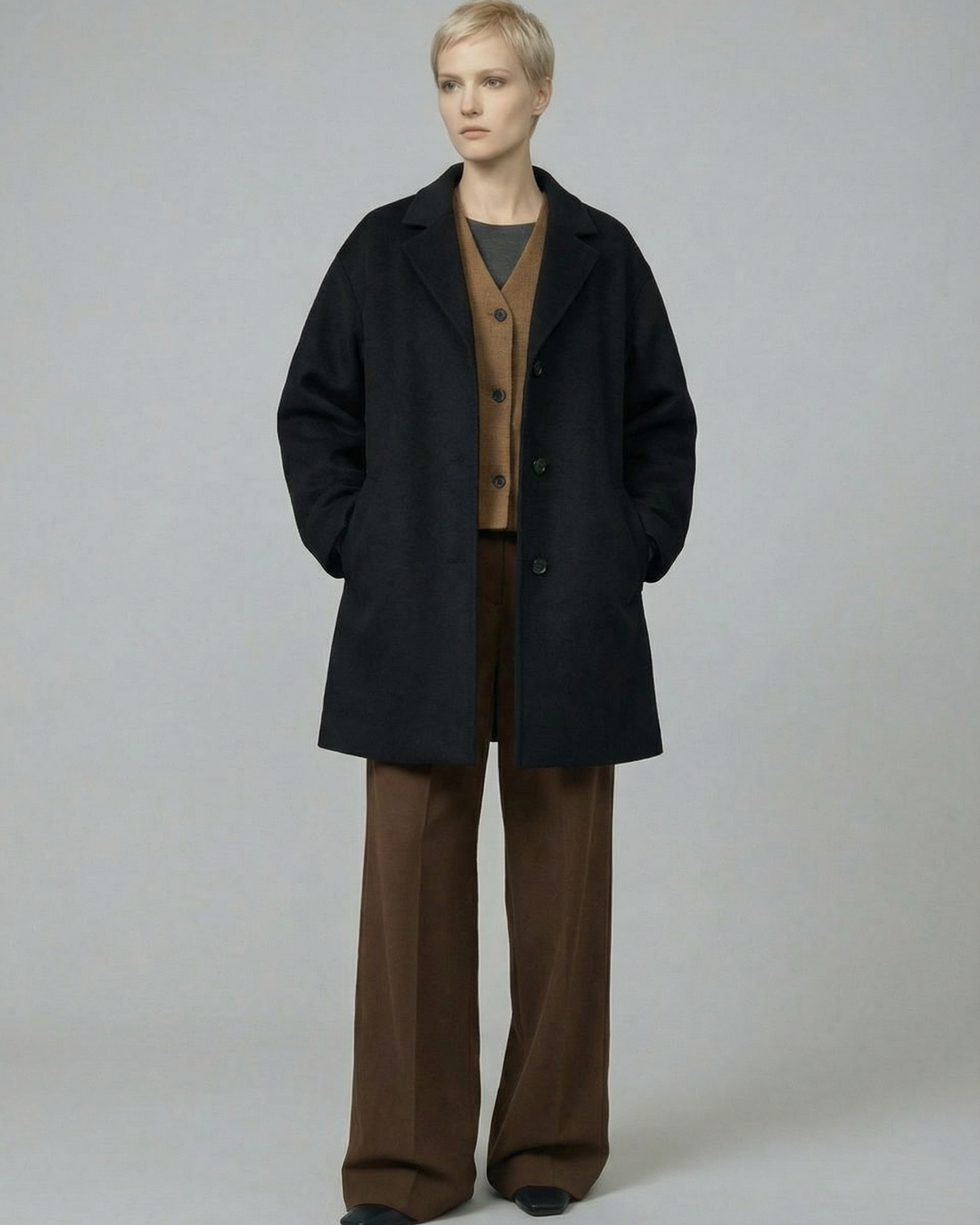 Dusty Khaki Tailored Vest - KN035