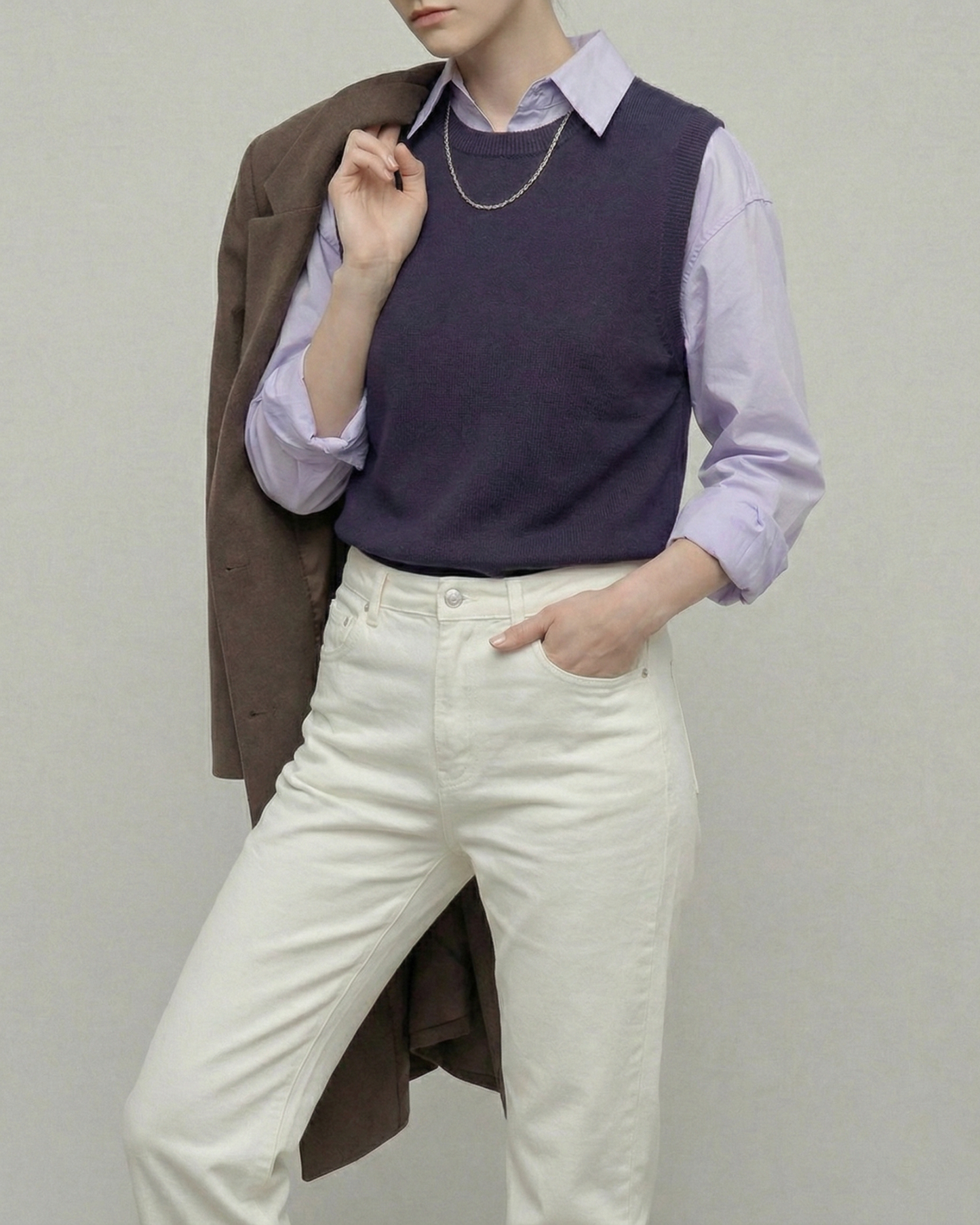 Misty Lavender Cotton Shirt - SH111