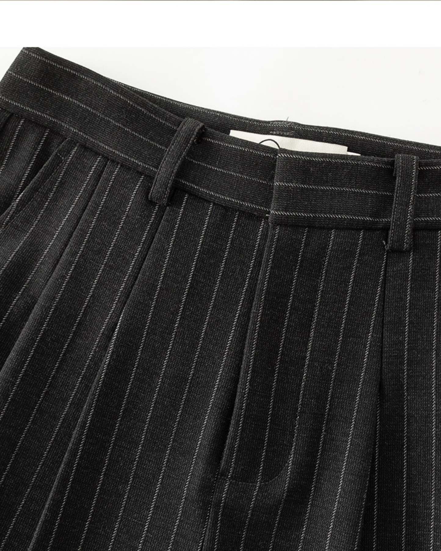 High-Waist Pinstripe Slacks - BT049