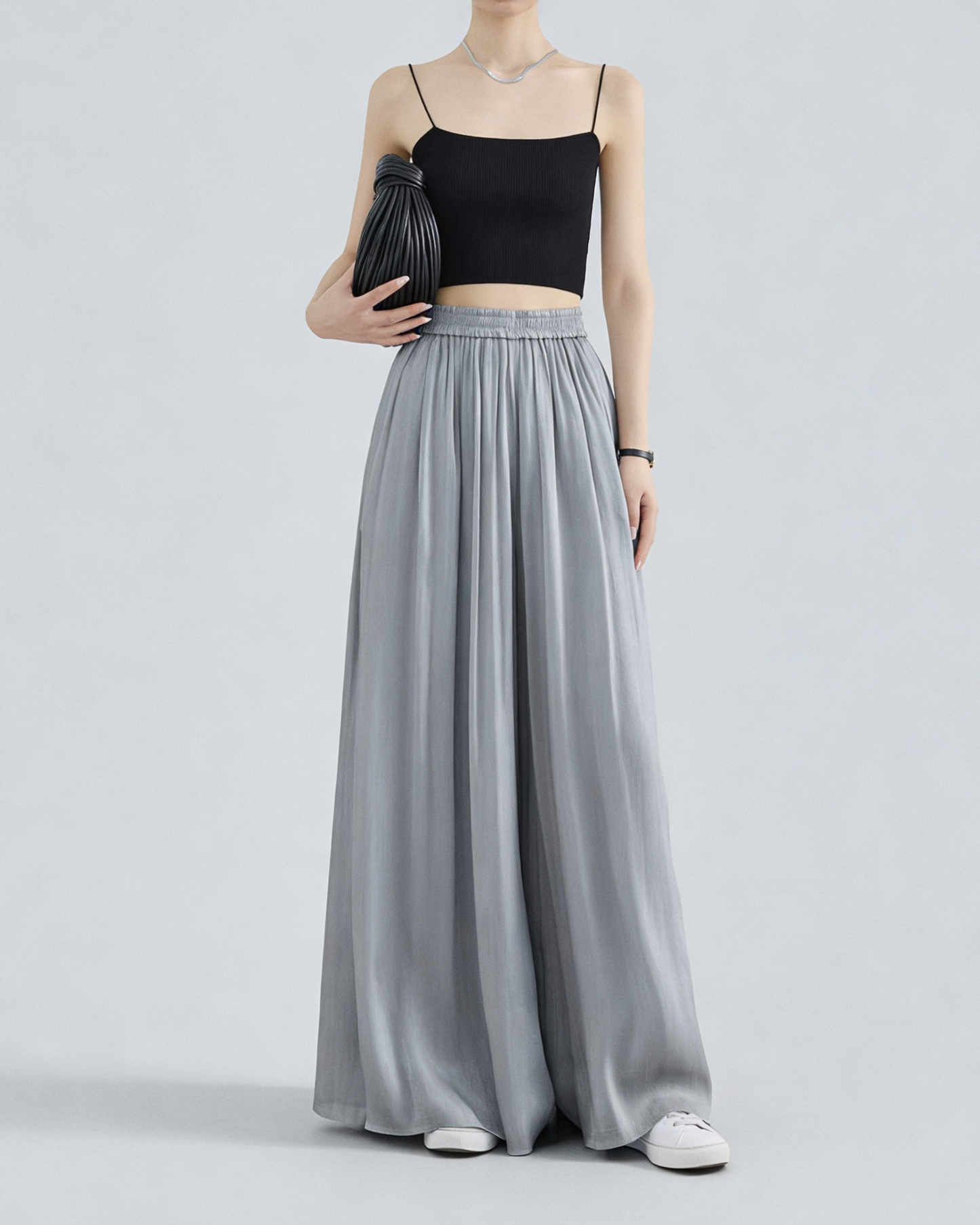 Flowy Draped Wide Pants - BT102