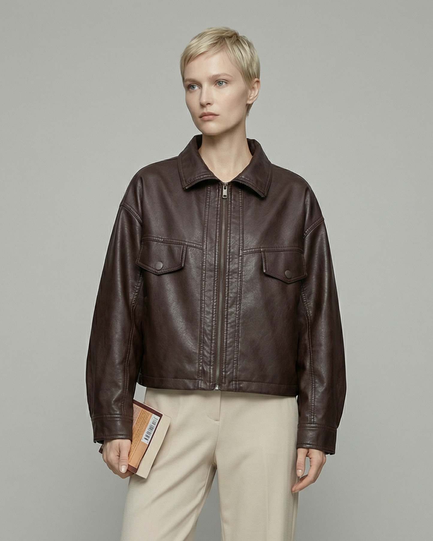 Lambskin Short Leather Jacket - OT032