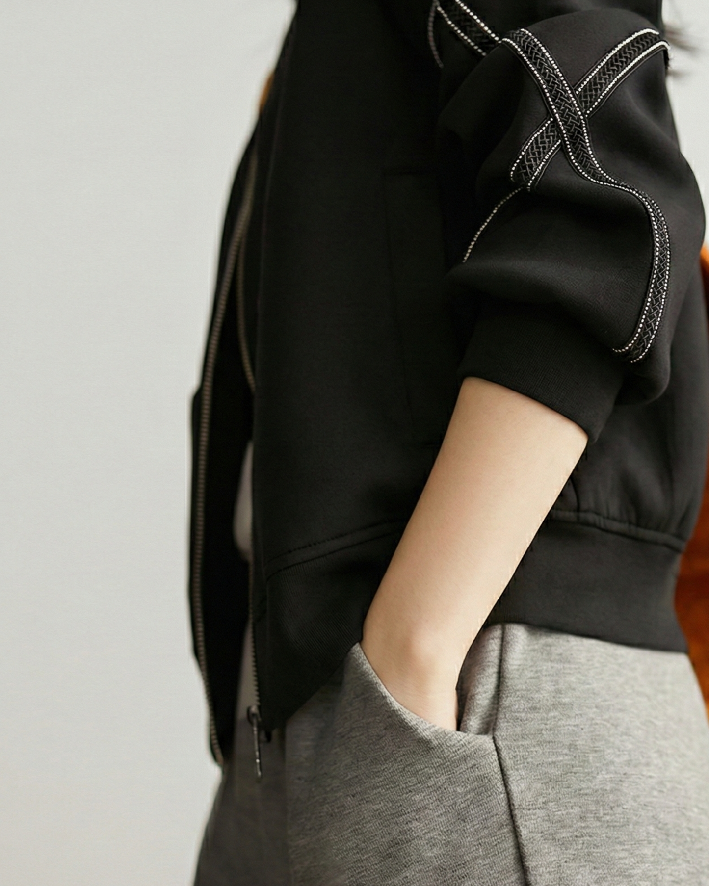 Stitch Stand Collar Jacket - OT033