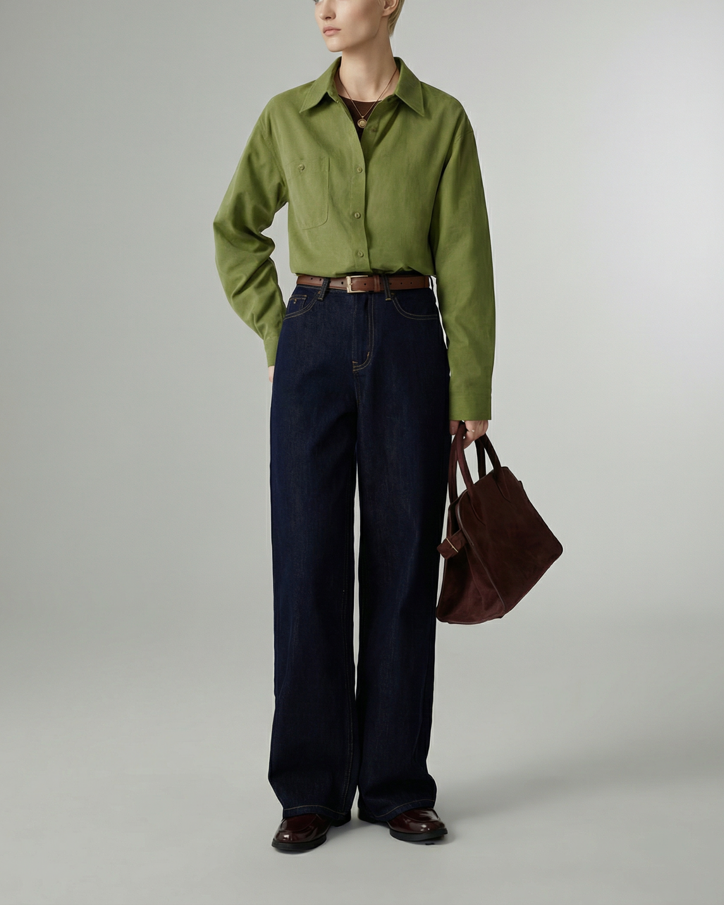 Brushed Velvet-Touch Shirt - SH034