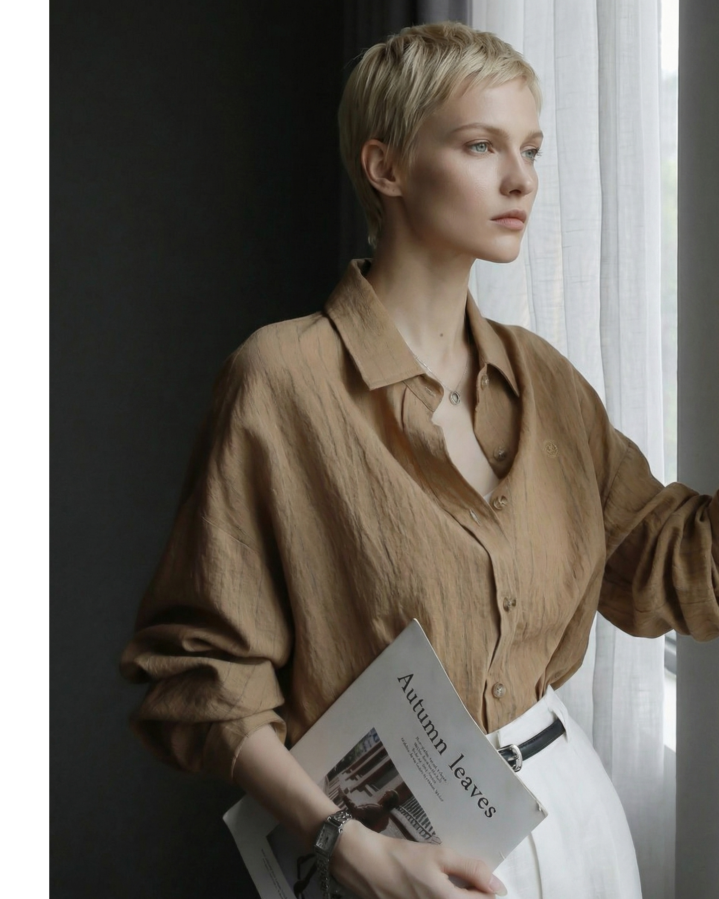 Warm Tones Airy Stripe Shirt - SH042