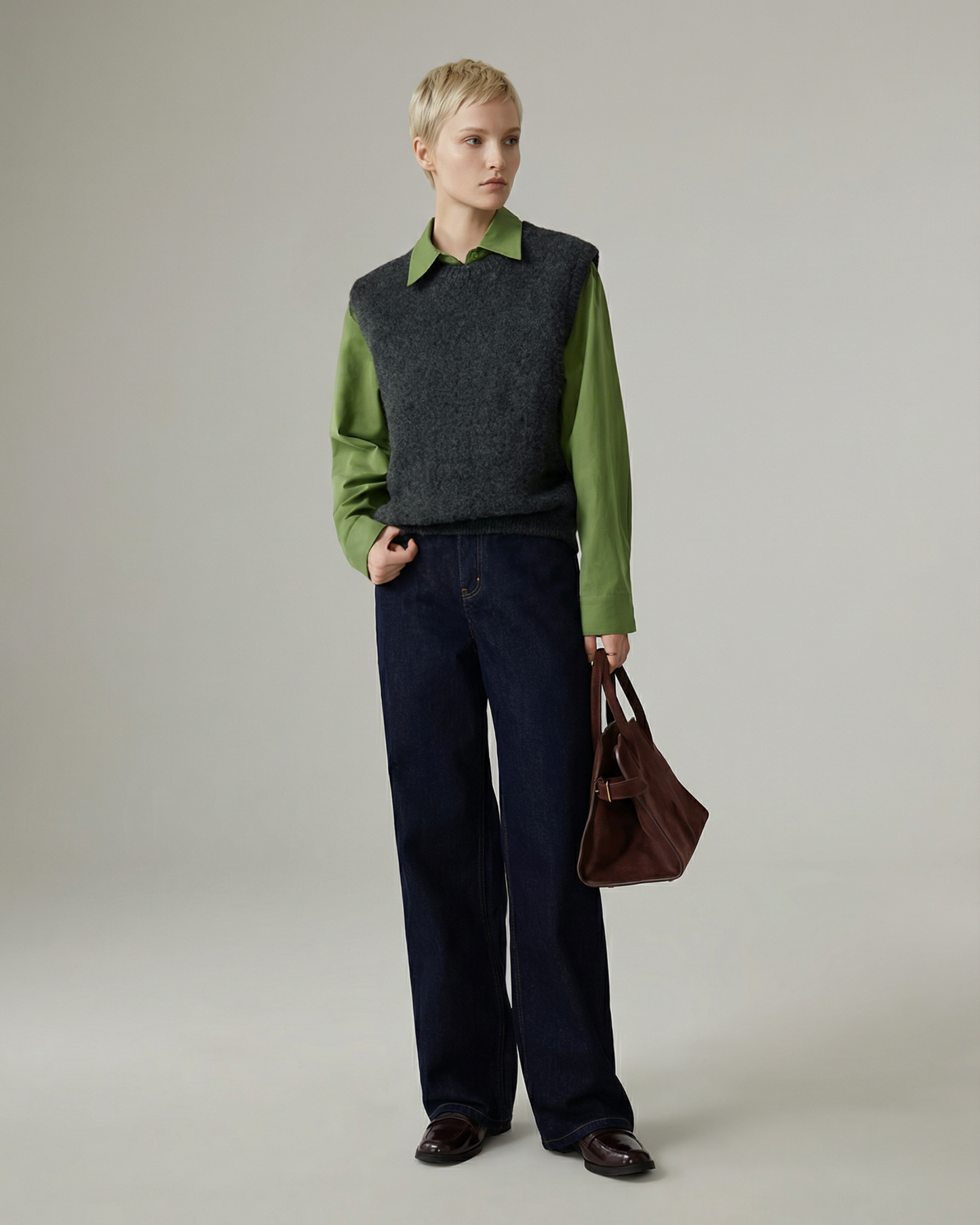 Brushed Velvet-Touch Shirt - SH034