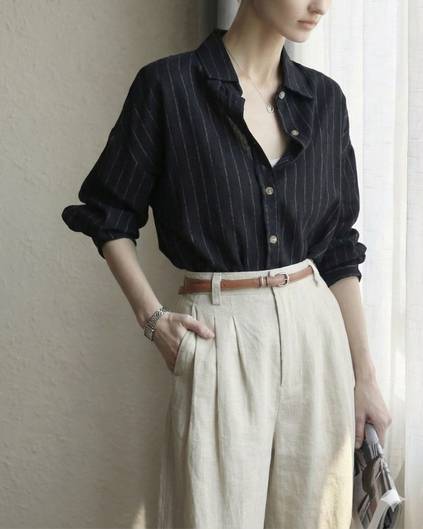 Cool Tones Airy Stripe Shirt - SH043