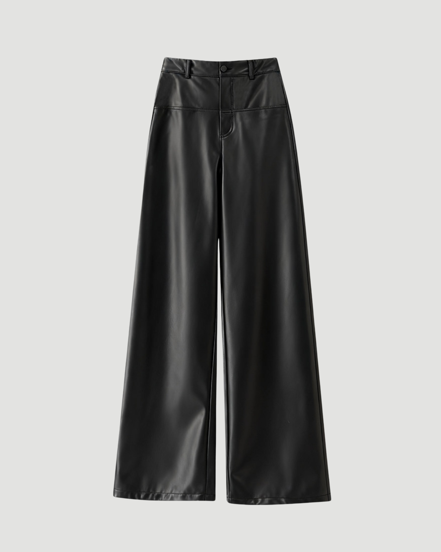 Faux Leather Wide Pants - BT032