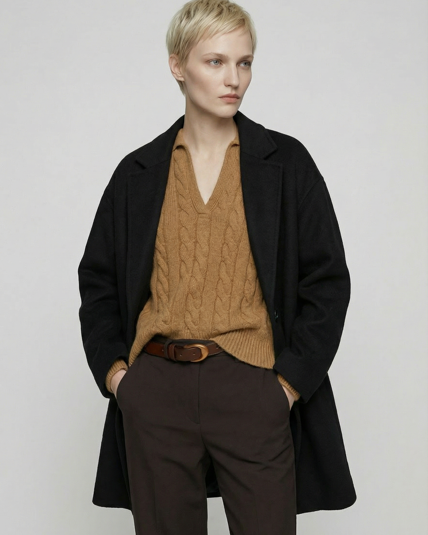 V-Neck Wool Sweater - KN032