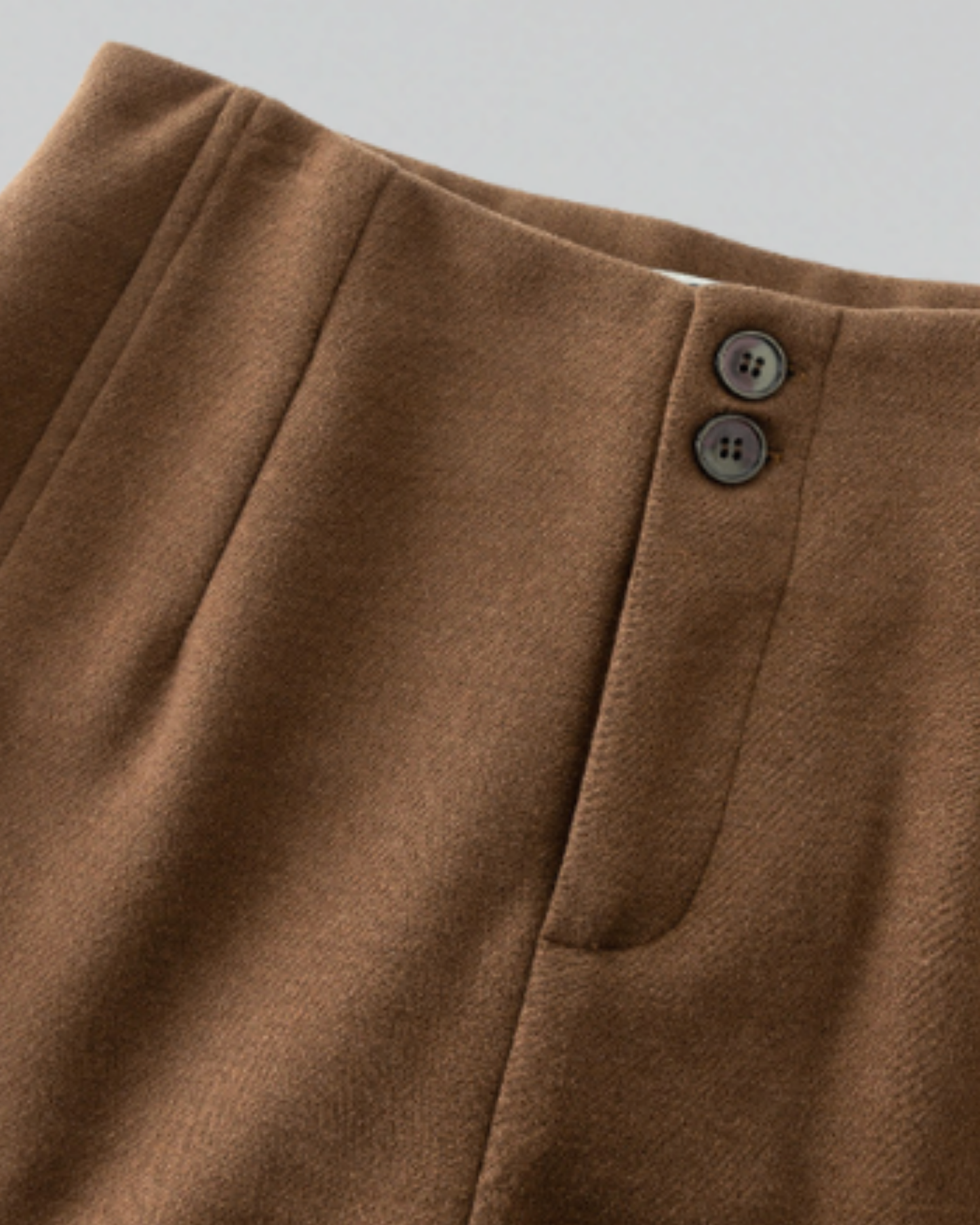 Wool-Blend Wide Slacks - BT044