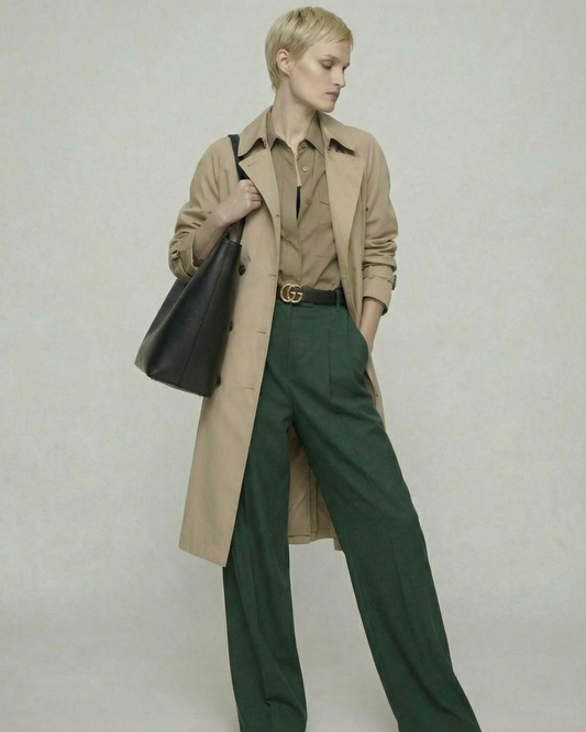 Olive Mocha Loose Shirt - SH108