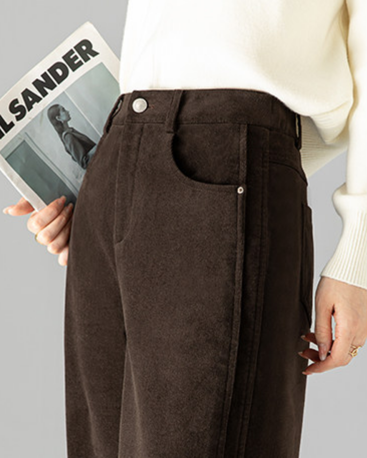 Vintage-Like Cotton Pants - BT037