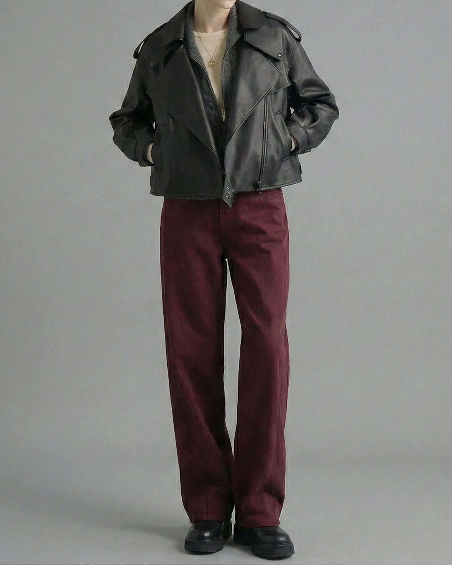 Zip-Neck Wool Vest - KN039