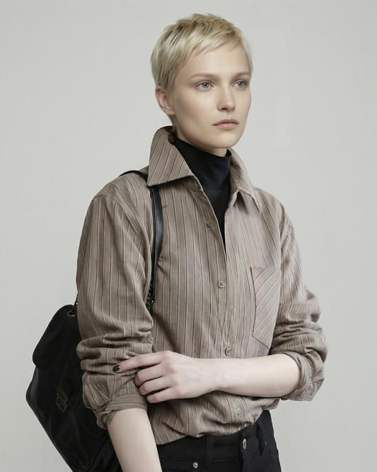 Striped Layered Shirt - SH044