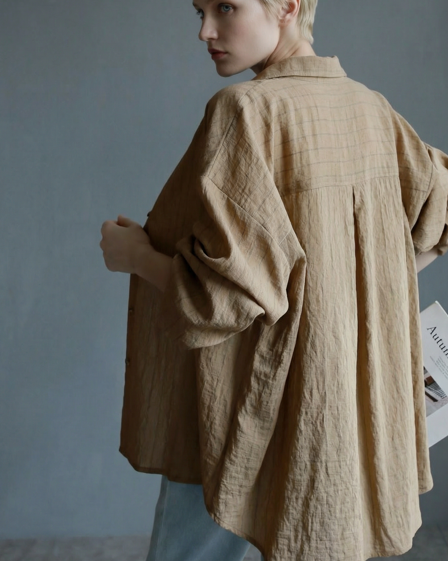 Warm Tones Airy Stripe Shirt - SH042