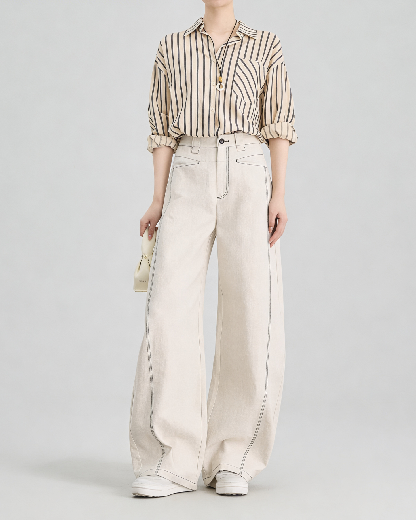 Linen Blend Wide Pants - BT101