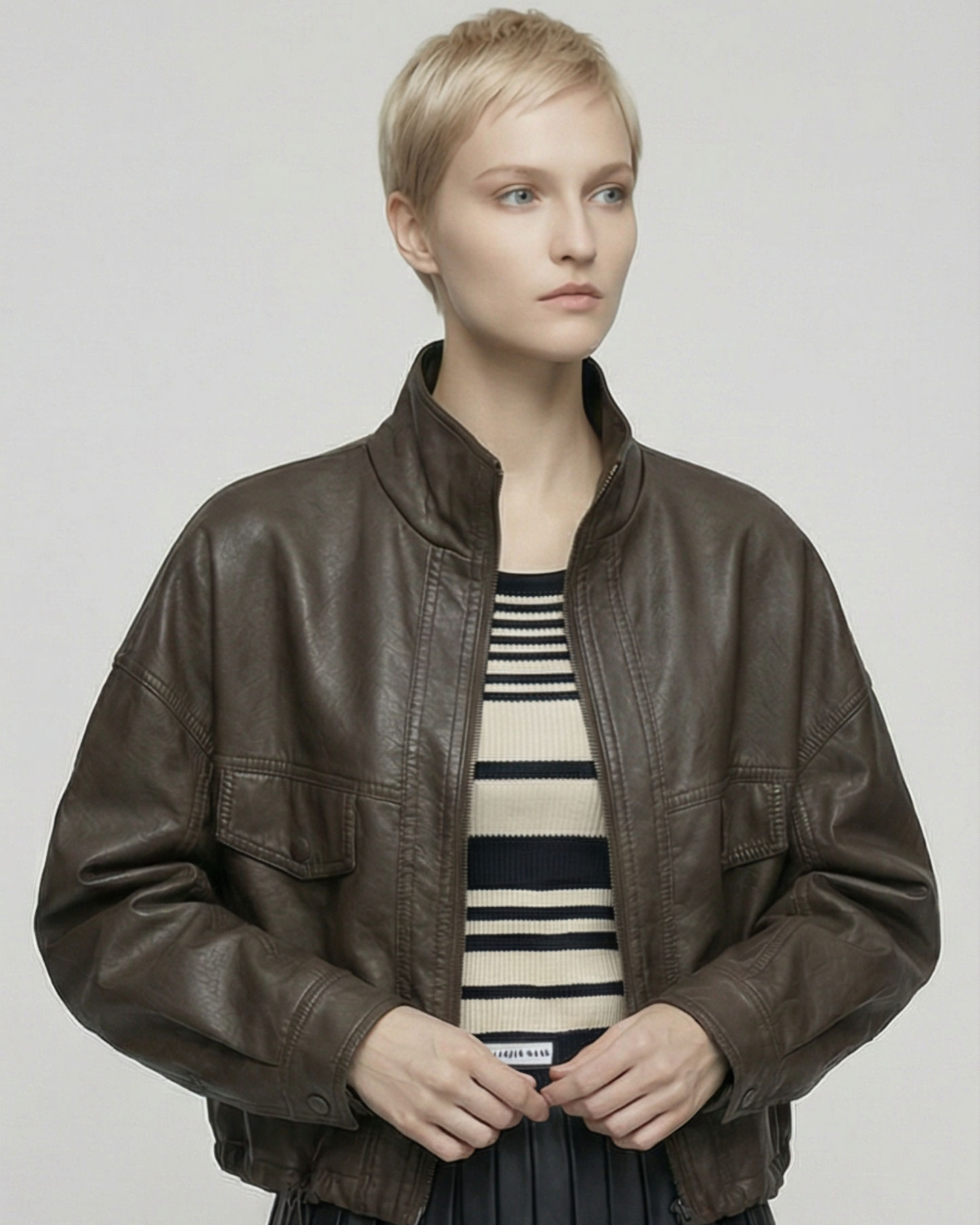 Lambskin Short Leather Jacket - OT032