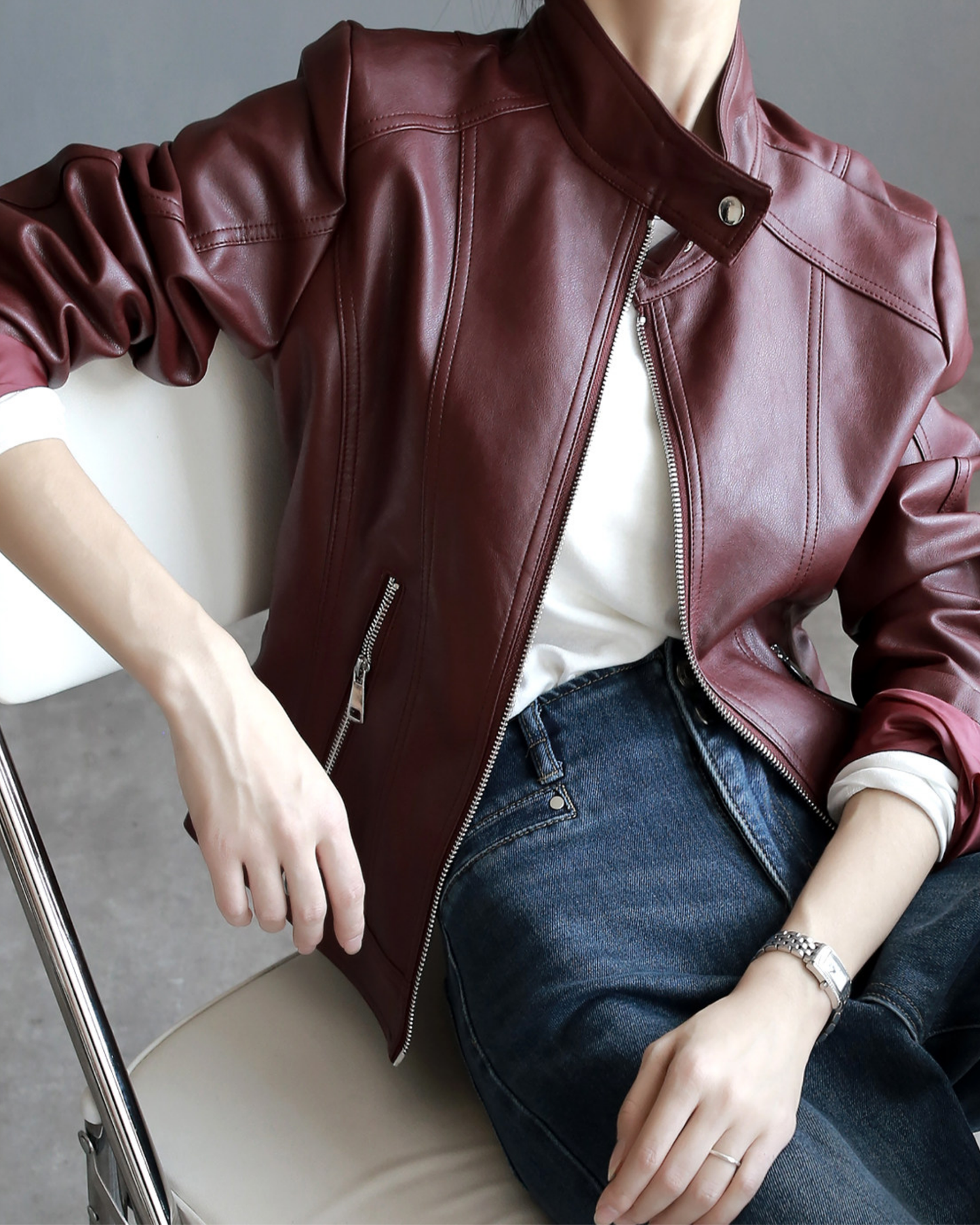 Stand Collar Zip Jacket - OT034