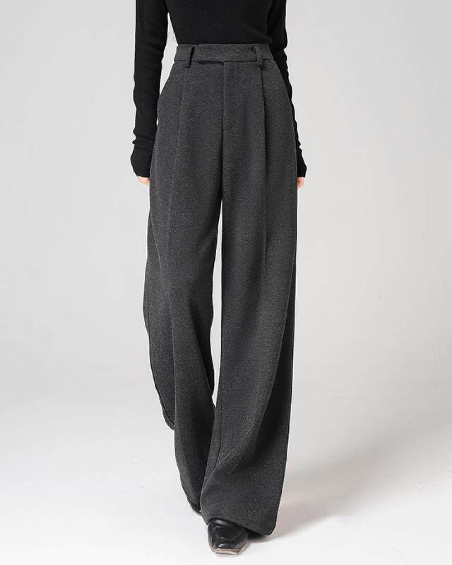 Wool-Touch Straight Pants - BT034