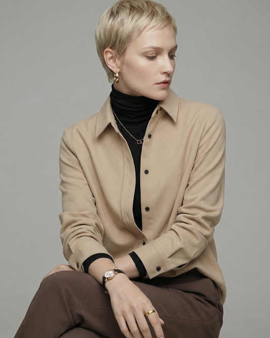 Camel Brushed Shirt - SH041