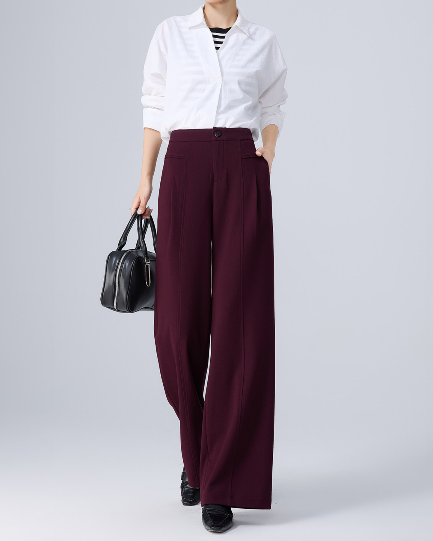 Wide Straight Slacks - BT047