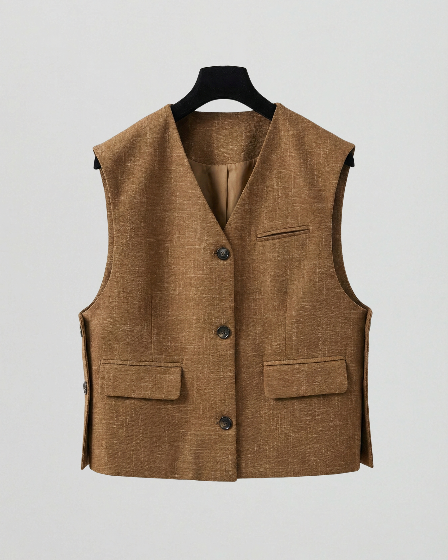 Dusty Khaki Tailored Vest - KN035