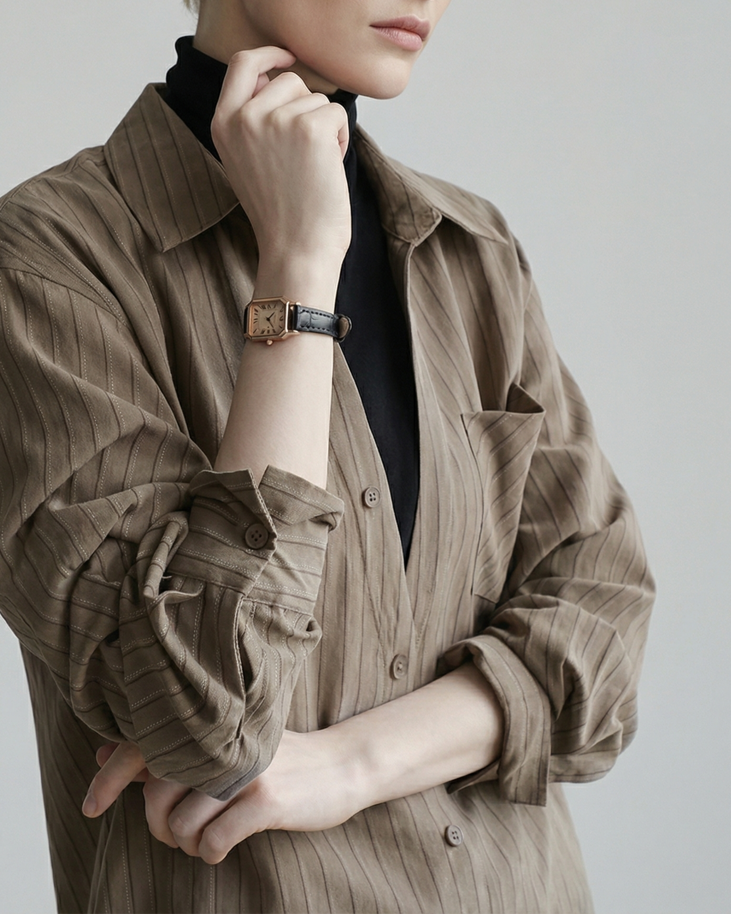 Striped Layered Shirt - SH044