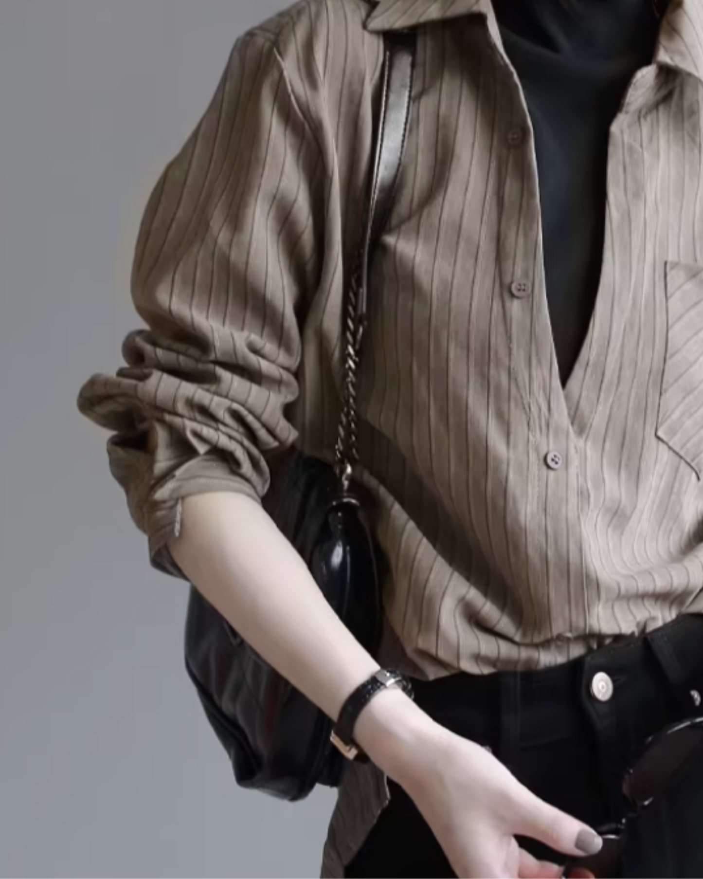 Striped Layered Shirt - SH044