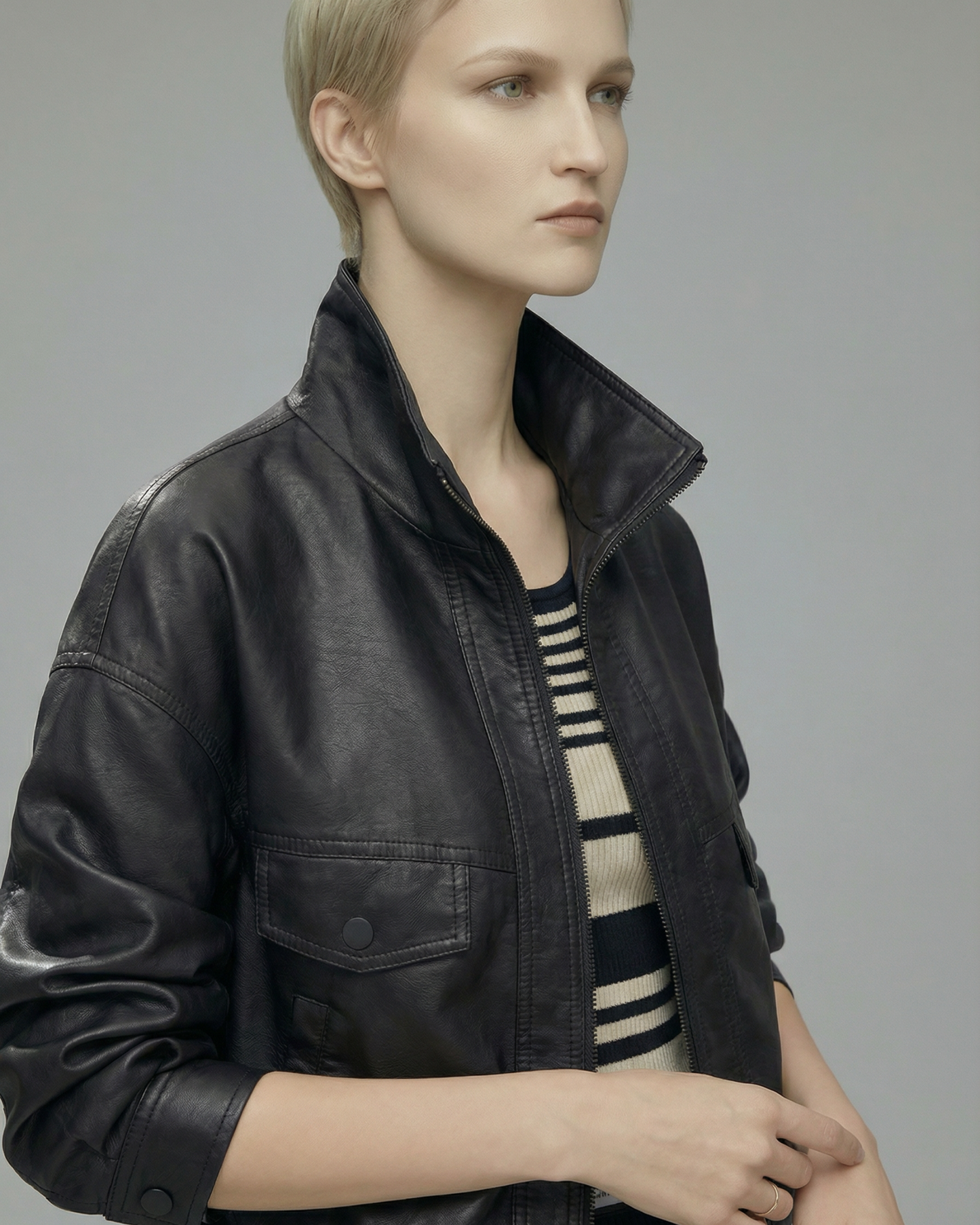 Lambskin Short Leather Jacket - OT032
