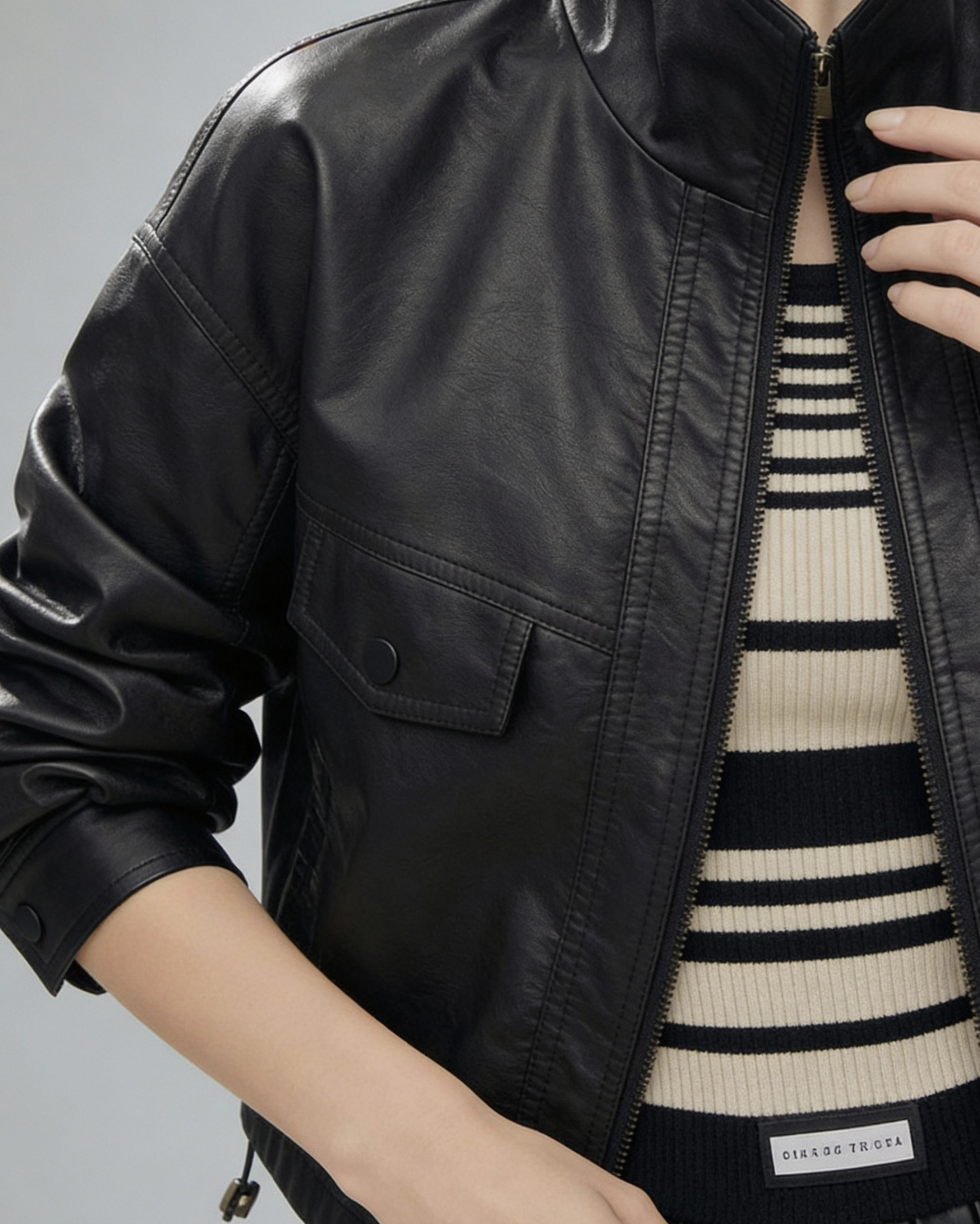 Lambskin Short Leather Jacket - OT032