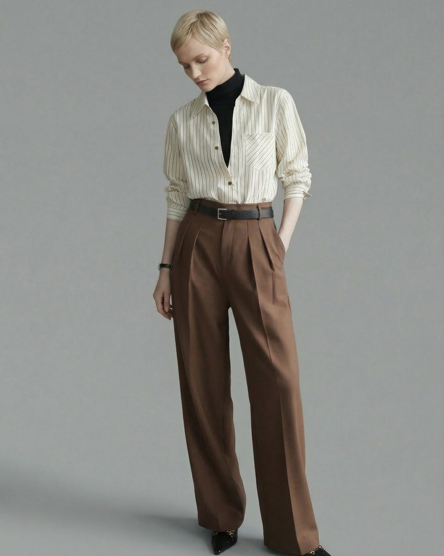 Striped Layered Shirt - SH044