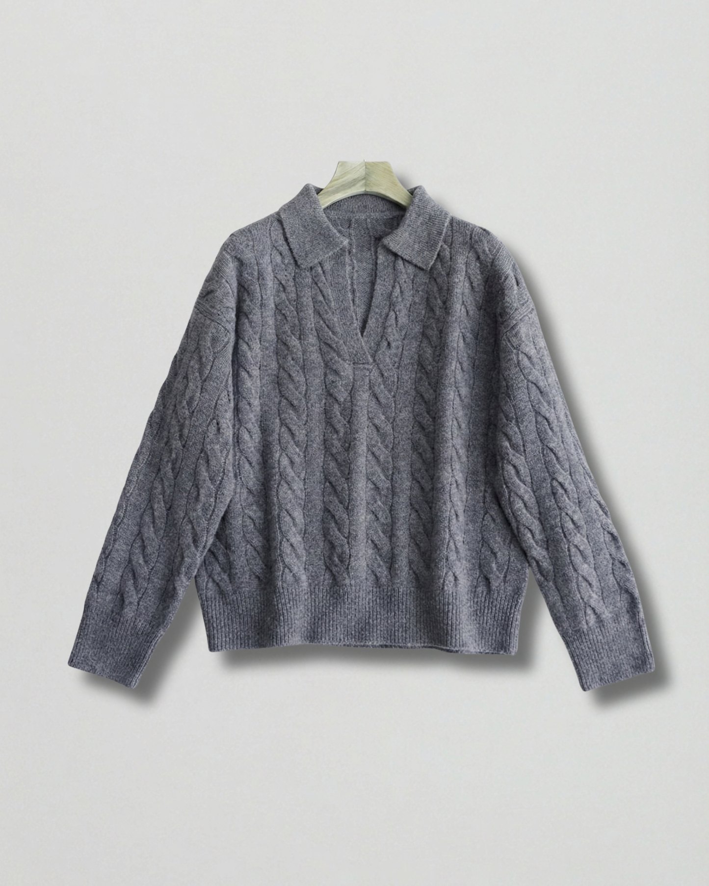 V-Neck Wool Sweater - KN032