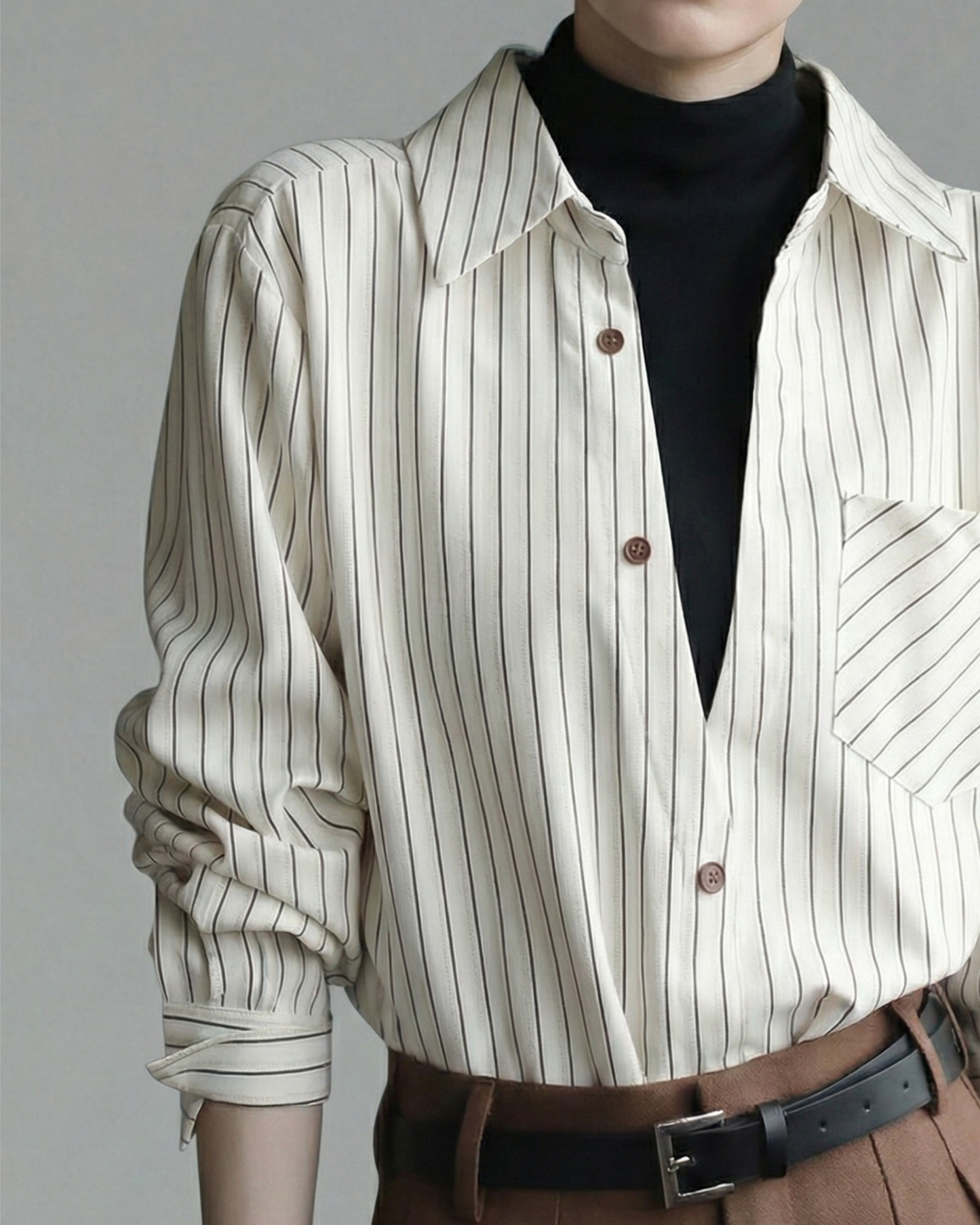 Striped Layered Shirt - SH044