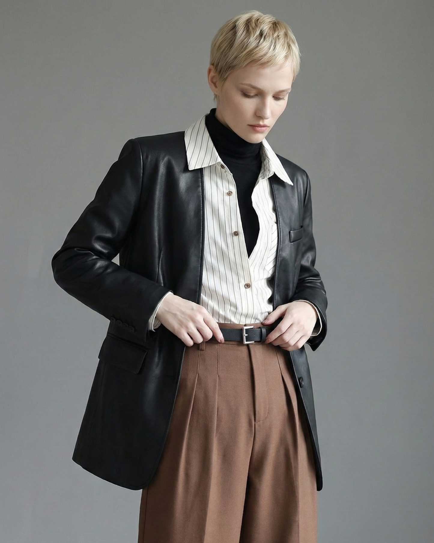 Striped Layered Shirt - SH044