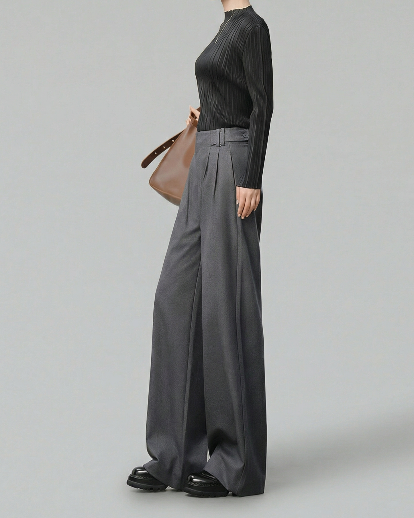 Fluid Straight Wide Slacks - BT043