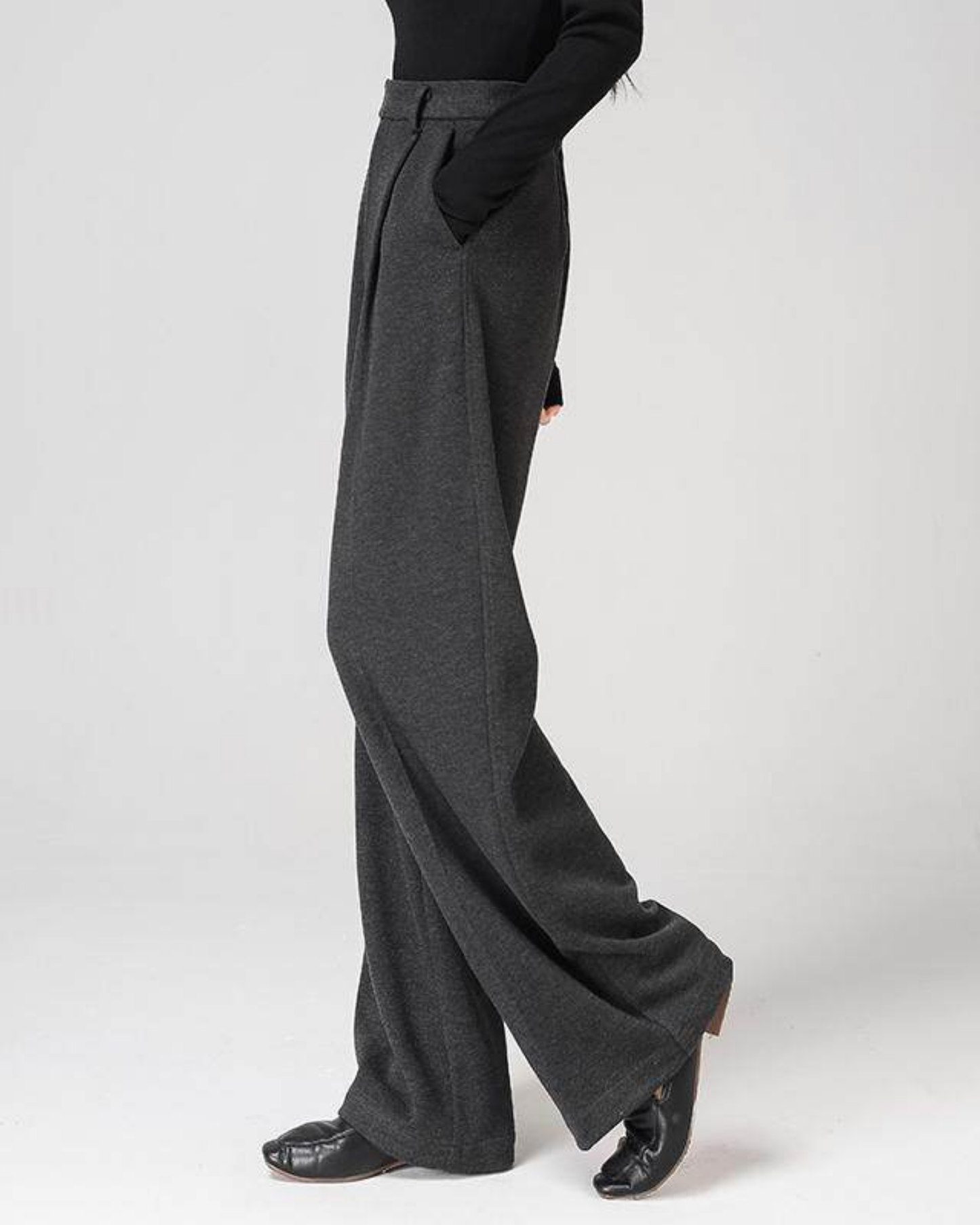 Wool-Touch Straight Pants - BT034