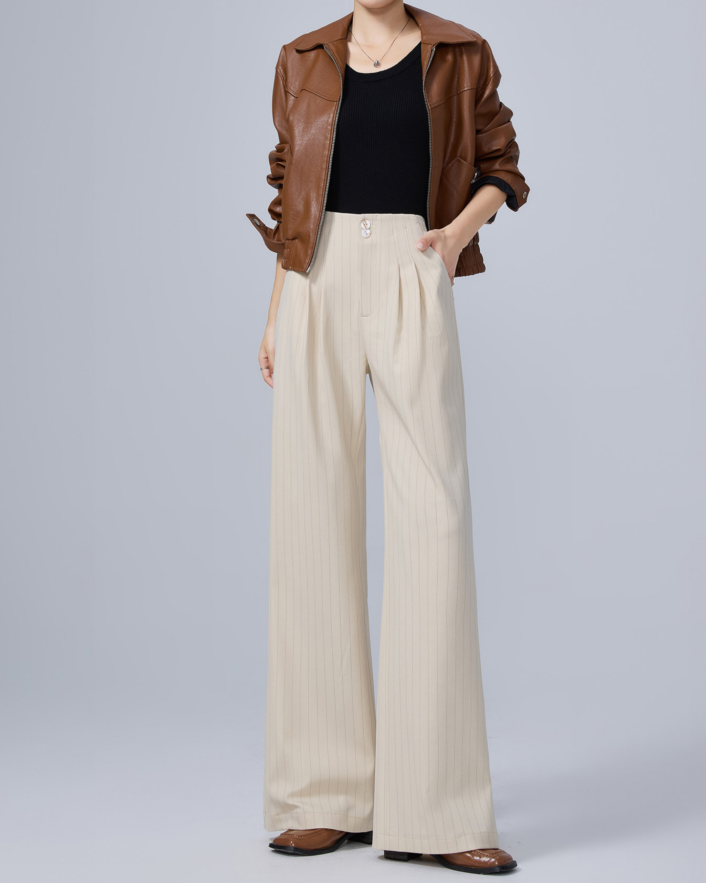 Pinstripe Tailored Slacks - BT045