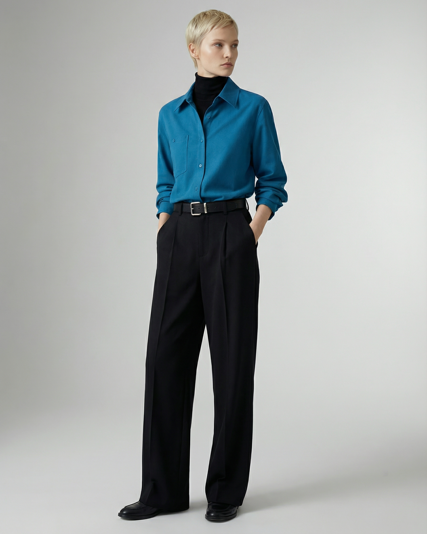 Brushed Velvet-Touch Shirt - SH034